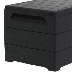 VCM Aufbewahrungsbox Durabox grau Kunststoff B/H/L: ca. 70x63x130 cm