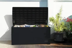 VCM Aufbewahrungsbox Durabox grau Kunststoff B/H/L: ca. 70x63x130 cm