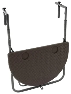 VCM Balkonhängetisch braun Polyrattan B/H/T: ca. 60x83x62 cm