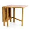 VCM Balkontisch braun Teakholz B/H/L: ca. 65x75x130 cm