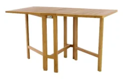 VCM Balkontisch braun Teakholz B/H/L: ca. 65x75x130 cm