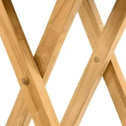 VCM Balkontisch braun Teakholz H/D: ca. 75x60 cm