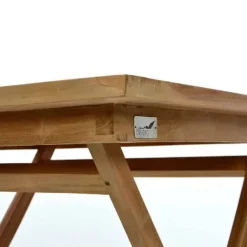 VCM Balkontisch braun Teakholz B/H/T: ca. 80x75x80 cm