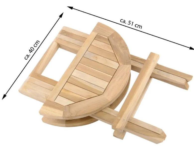 VCM Beistelltisch braun Holz H/D: ca. 46x40 cm
