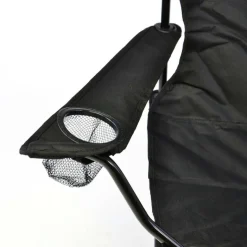 VCM Campingstuhl schwarz Polyester-Mischgewebe B/H/T: ca. 85x85x50 cm