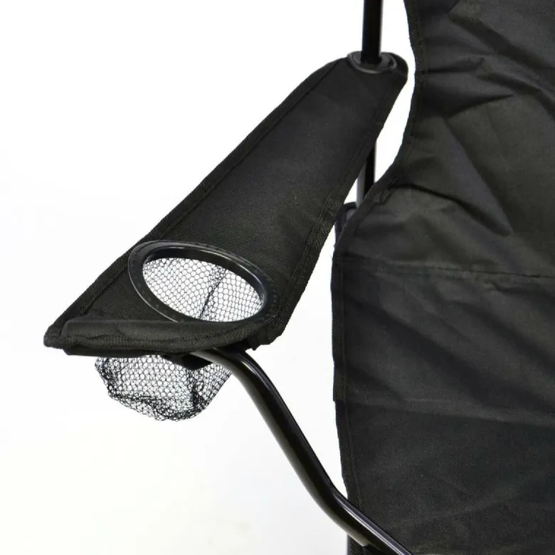 VCM Campingstuhl schwarz Polyester-Mischgewebe B/H/T: ca. 85x85x50 cm