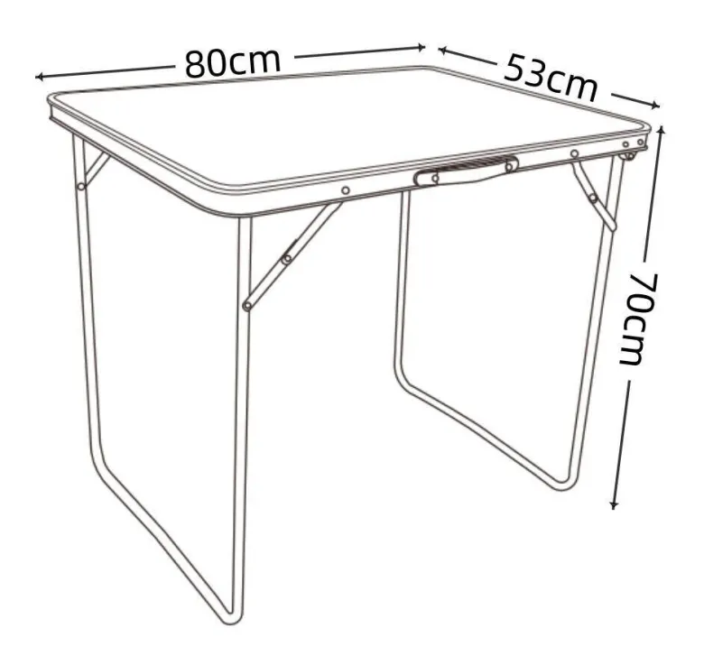 VCM Campingtisch Galdas weiß Metall B/H/T: ca. 80x70x53 cm