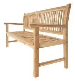 VCM Gartenbank braun Teakholz B/H/L: ca. 60x90x180 cm
