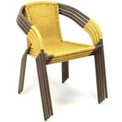VCM Gartensitzgruppe braun Stahl B/H/T: ca. 53x73x60 cm