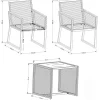 VCM Gartensitzgruppe Fidola schwarz Polyrattangeflecht B/H/L: ca. 53x86x53 cm