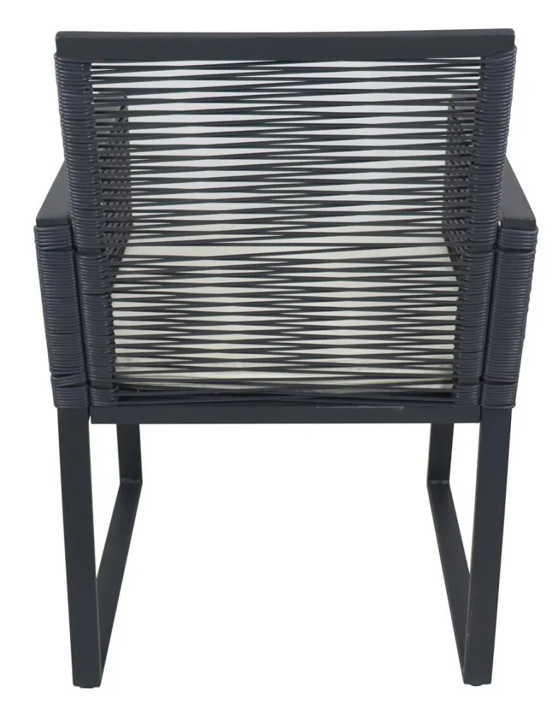 VCM Gartensitzgruppe Fidola schwarz Polyrattangeflecht B/H/L: ca. 53x86x53 cm