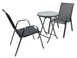 VCM Gartensitzgruppe Sonlas anthrazit Glas B/H/L: ca. 70x89x70 cm