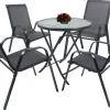 VCM Gartensitzgruppe Sonlas anthrazit Glas B/H/L: ca. 56x89x73 cm