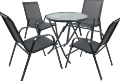 VCM Gartensitzgruppe Sonlas anthrazit Glas B/H/L: ca. 56x89x73 cm