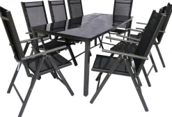 VCM Gartensitzgruppe Sonlas anthrazit Glas