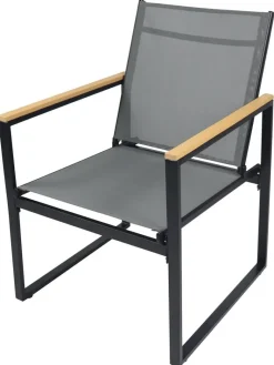 VCM Gartenstuhl anthrazit Metall B/H/L: ca. 54x83x65 cm