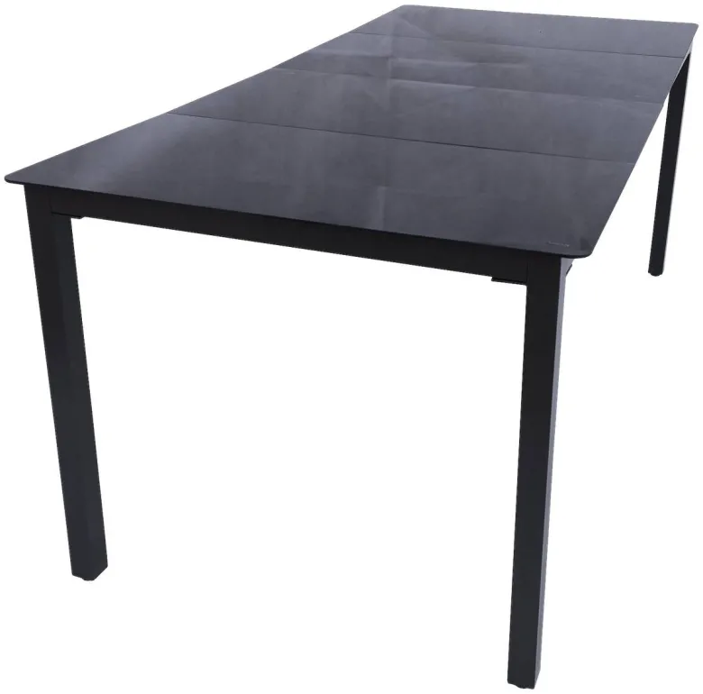 VCM Gartentisch anthrazit Aluminium B/H/L: ca. 90x73x180 cm
