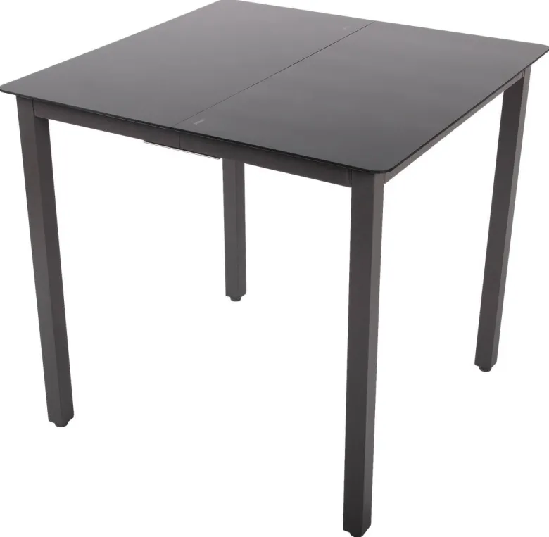 VCM Gartentisch anthrazit Aluminium B/H/T/L: ca. 80x73x80x80 cm