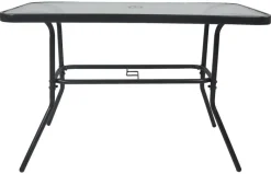VCM Gartentisch anthrazit Metall B/H/T: ca. 110x70x55 cm