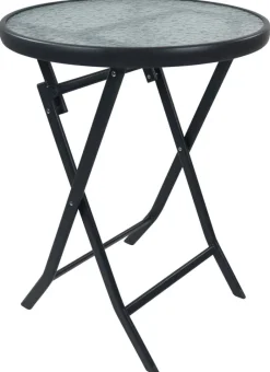 VCM Gartentisch anthrazit Metall B/H/L: ca. 55x70x55 cm