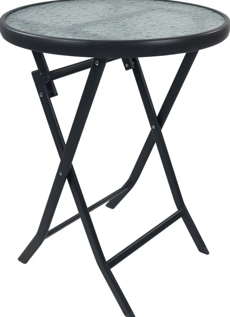 VCM Gartentisch anthrazit Metall B/H/L: ca. 55x70x55 cm