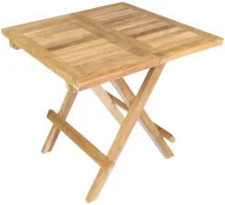 VCM Gartentisch braun Holz B/H/L: ca. 50x50x50 cm