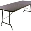 VCM Gartentisch braun Metall B/H/L: ca. 70x75x180 cm