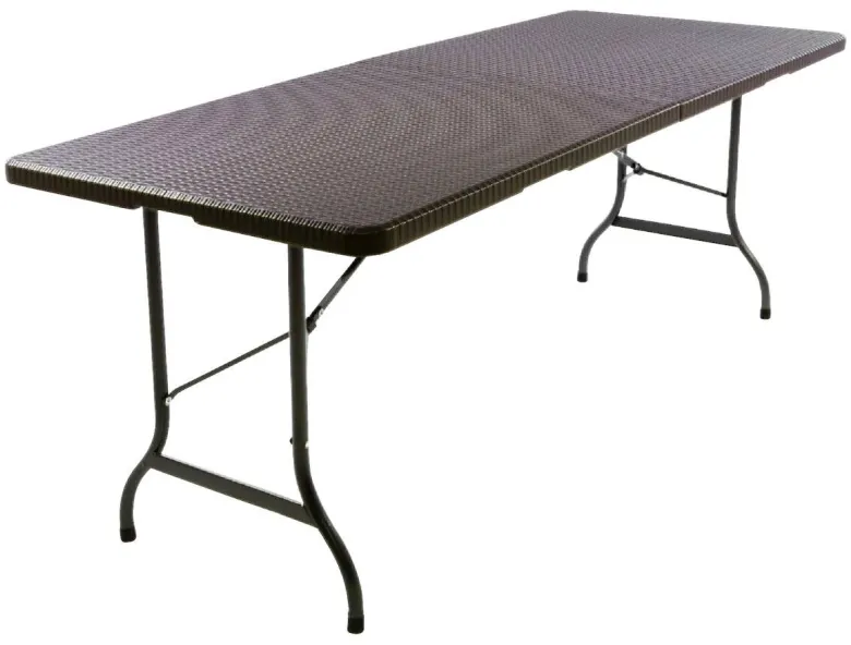 VCM Gartentisch braun Metall B/H/L: ca. 70x75x180 cm