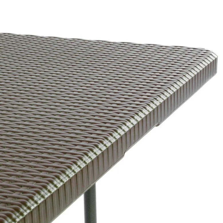 VCM Gartentisch braun Metall B/H/L: ca. 70x75x180 cm