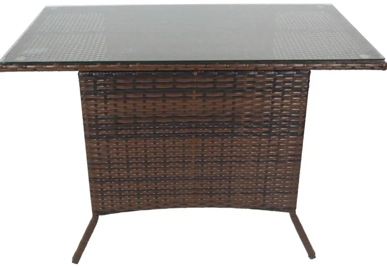 VCM Gartentisch Raloso braun Glas B/H/L: ca. 114x74x64 cm