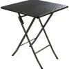 VCM Gartentisch schwarz Polyrattan B/H/L: ca. 61x75x61 cm