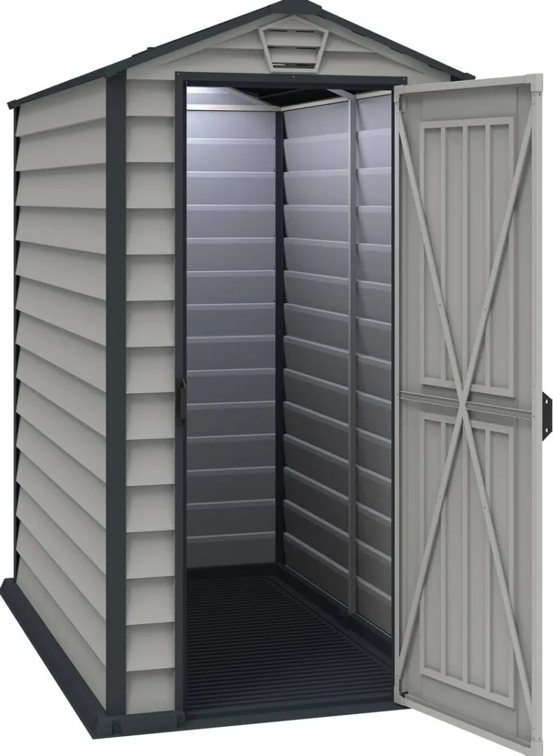 VCM Gerätehaus grau B/H/L: ca. 104x192x180 cm