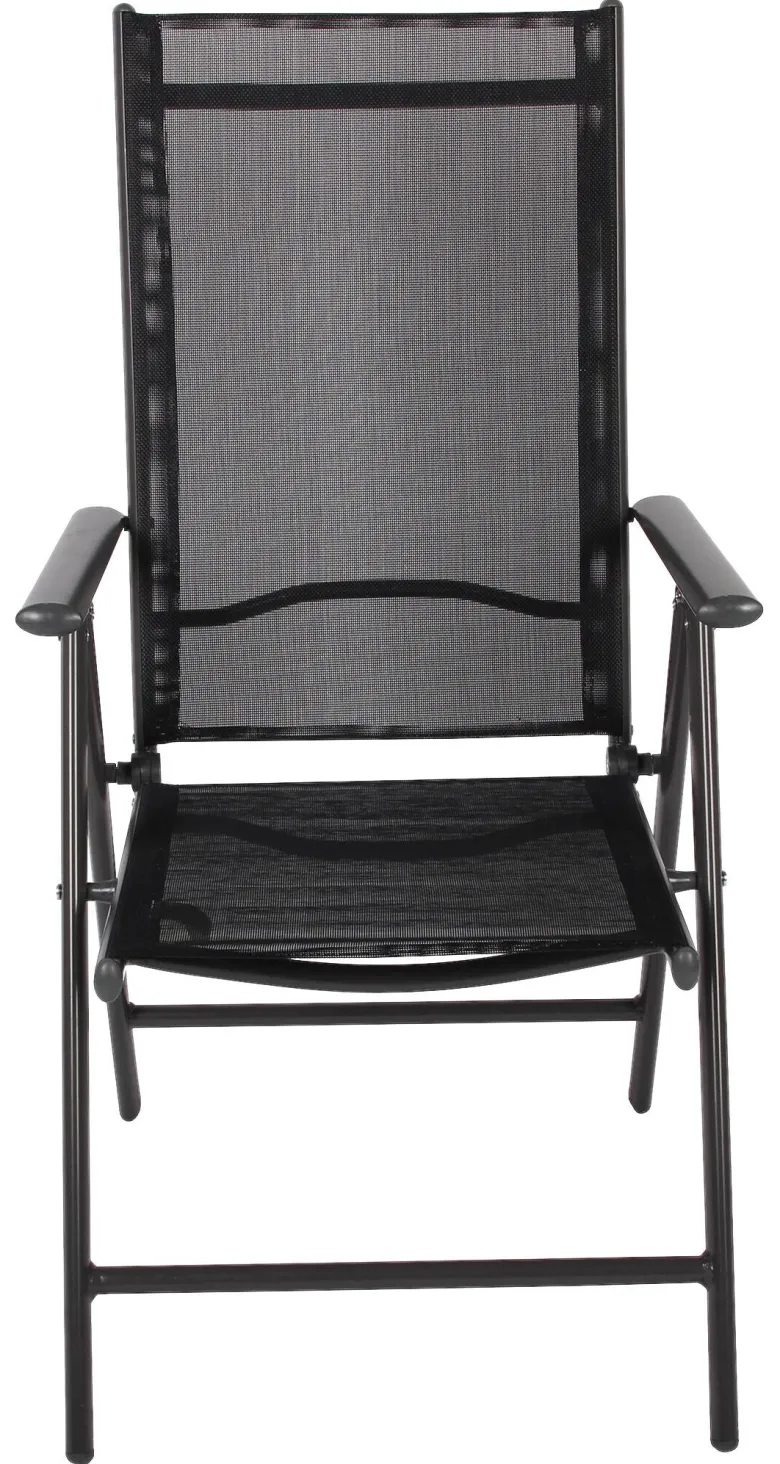 VCM Klappsessel-Set Sonlas anthrazit Textilene B/H/T: ca. 56x105x64 cm