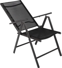 VCM Klappsessel-Set Sonlas anthrazit Textilene B/H/T: ca. 56x105x64 cm