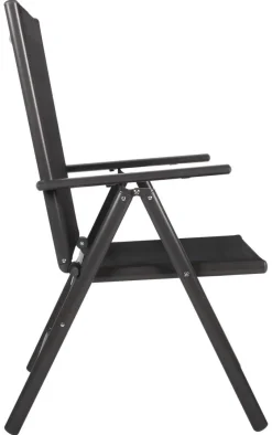 VCM Klappsessel-Set Sonlas anthrazit Textilene B/H/T: ca. 56x105x64 cm