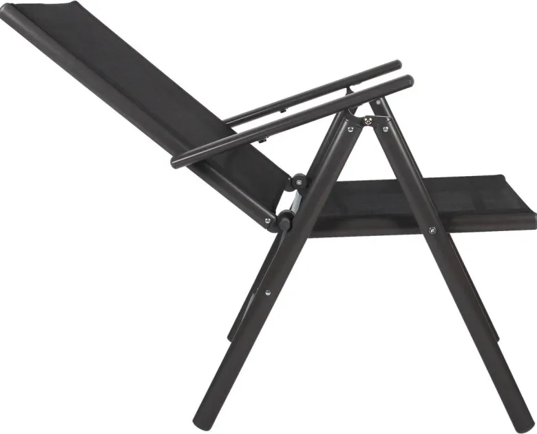 VCM Klappsessel-Set Sonlas anthrazit Textilene B/H/T: ca. 56x105x64 cm