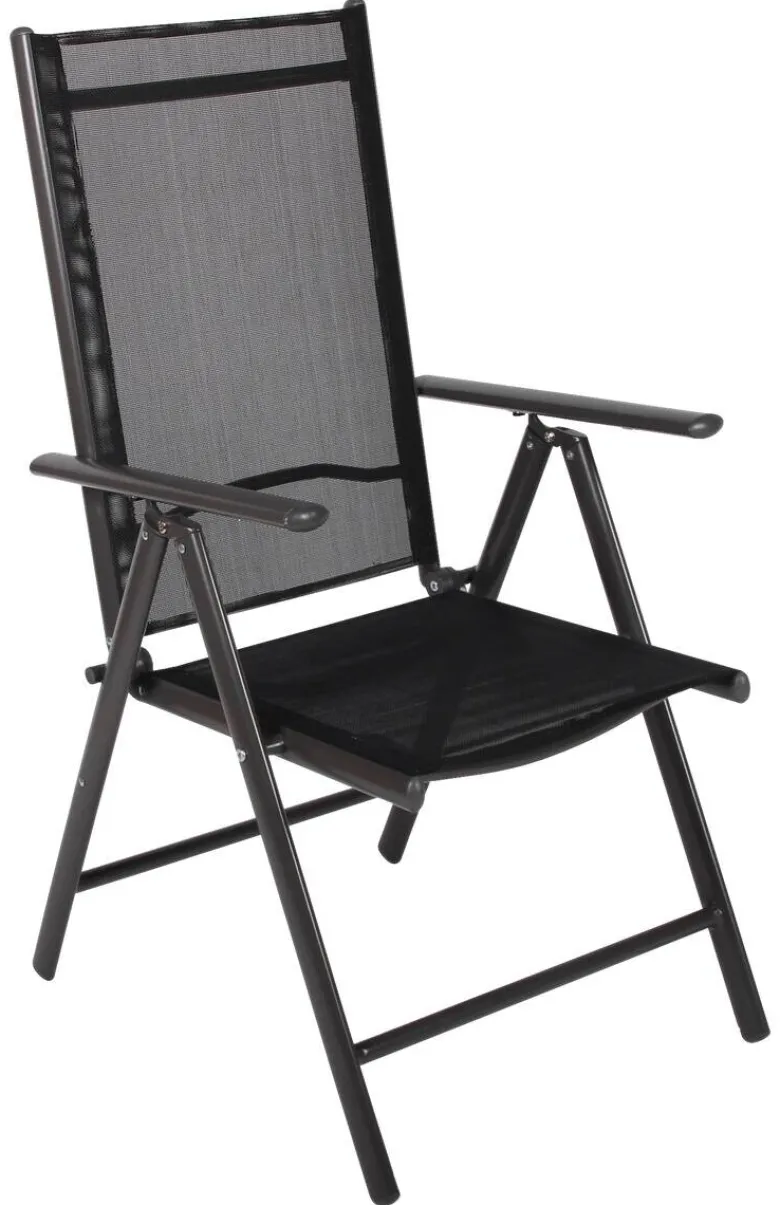 VCM Klappsessel-Set Sonlas anthrazit Textilene B/H/T: ca. 56x105x64 cm