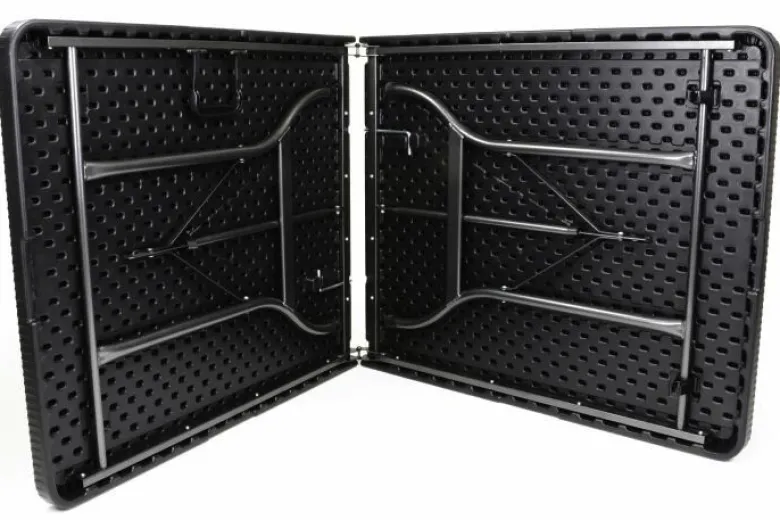 VCM Klapptisch schwarz Metall B/H/L: ca. 75x70x180 cm