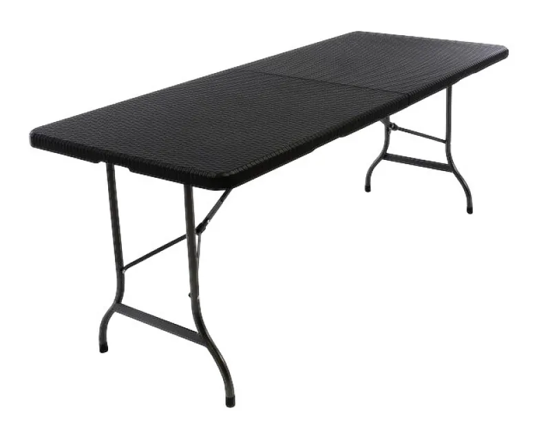 VCM Klapptisch schwarz Metall B/H/L: ca. 75x70x180 cm