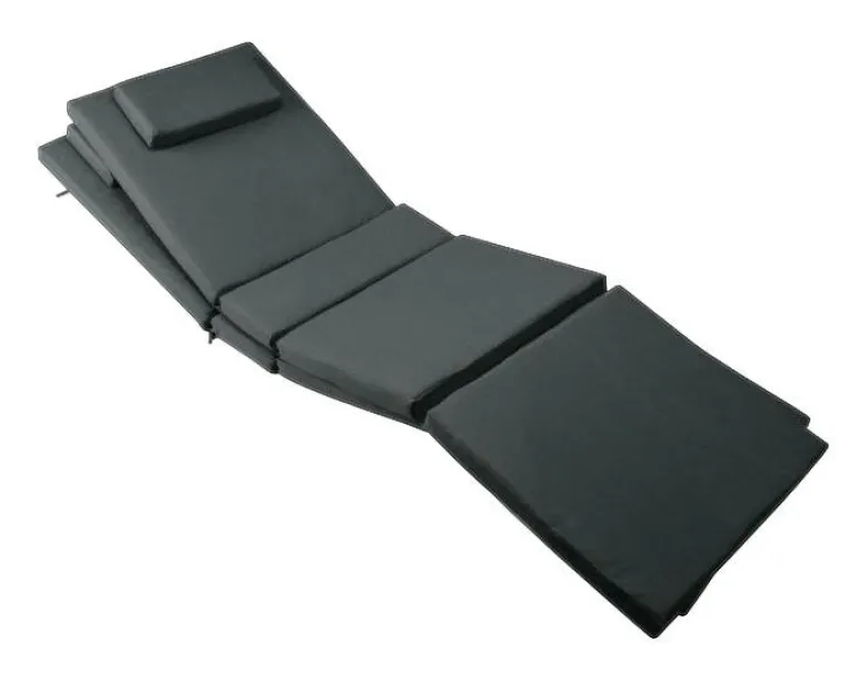 VCM Liegenauflage 2er Set anthrazit Polyester B/L: ca. 58x188 cm