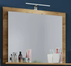 VCM Möbel Wandspiegel Lendas Eiche Honig B/H/T: ca. 80x65x17 cm