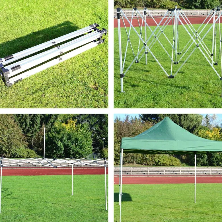 VCM Pavillon PROFI grün Polyester-Mischgewebe B/H/L: ca. 300x220x300 cm