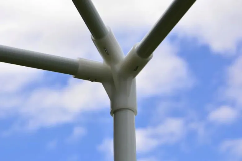 VCM Pavillon weiß Stahlrohr B/H/L: ca. 300x197x300 cm