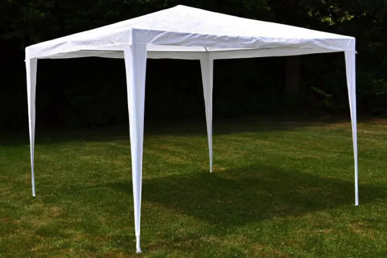 VCM Pavillon weiß Stahlrohr B/H/L: ca. 300x197x300 cm