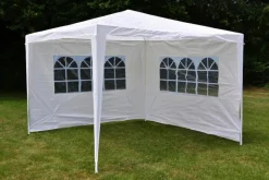 VCM Pavillon weiß Stahlrohr B/H/L: ca. 300x197x300 cm