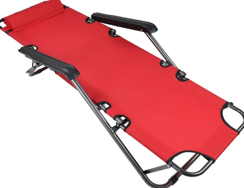 VCM Relaxliege Maltosa rot Textilene