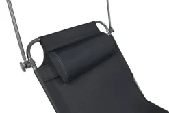 VCM Sonnenliege Bindox schwarz Textilene B/H/L: ca. 55x24x185 cm