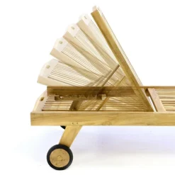 VCM Sonnenliege braun Holz B/H/L: ca. 57x34x200 cm