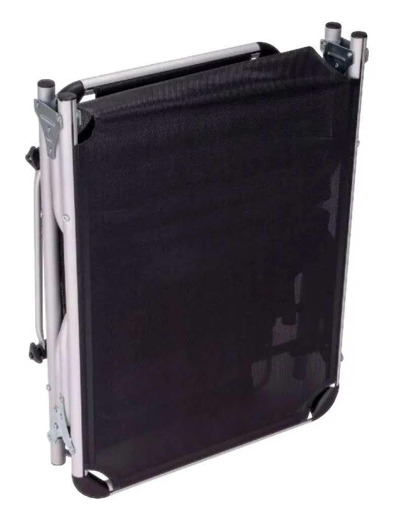 VCM Sonnenliege schwarz Aluminium B/H/T: ca. 57x187x30 cm
