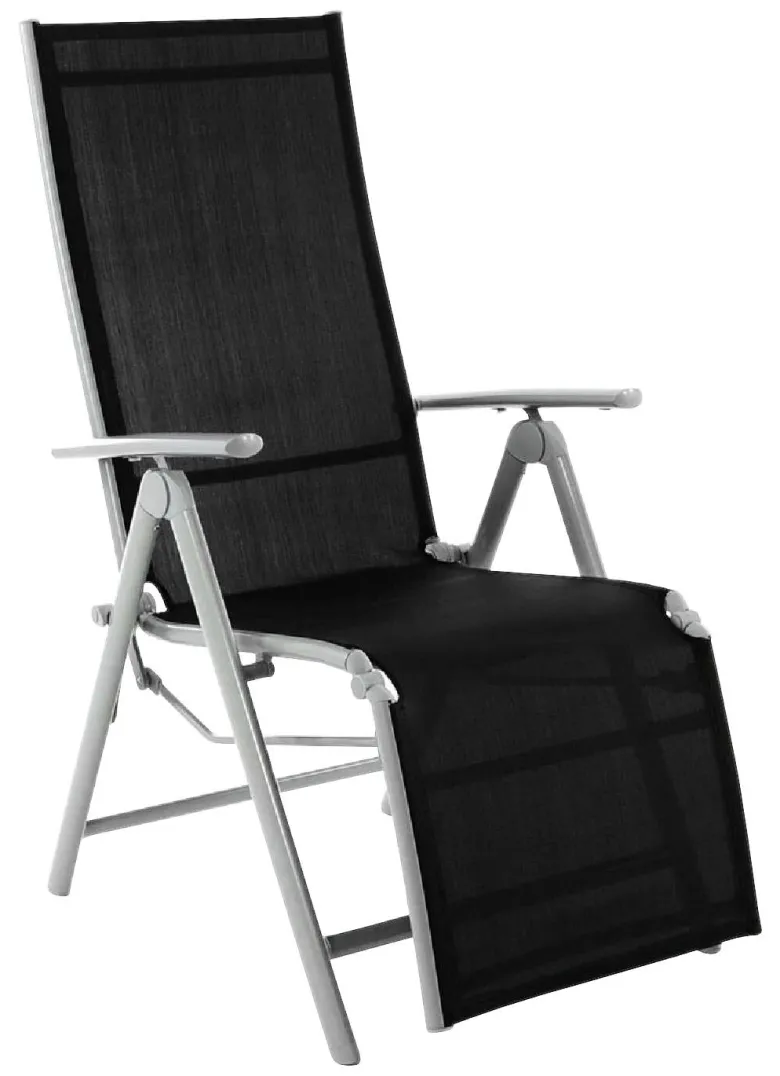 VCM Sonnenliege schwarz Textilene B/H/T: ca. 59x113x74 cm